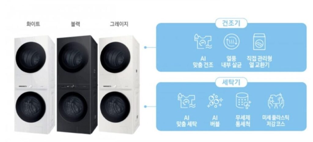 삼성비스포크 그랑데AI 원바디 건조기 세탁기 구매