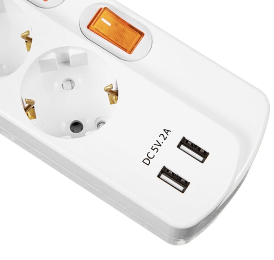 USB멀티탭 USB2포트 멀티탭3구